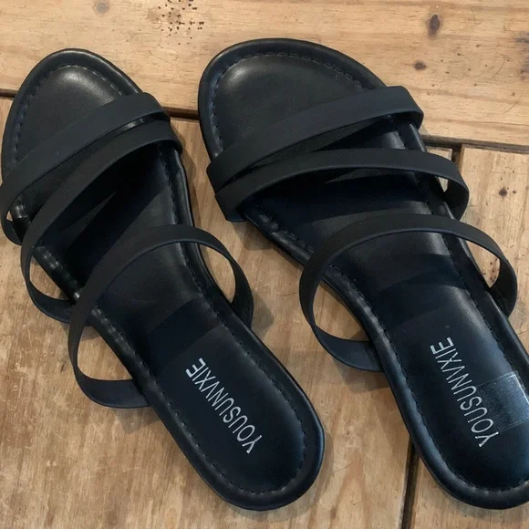 Black Women's Sandals - Picture 2 of 5